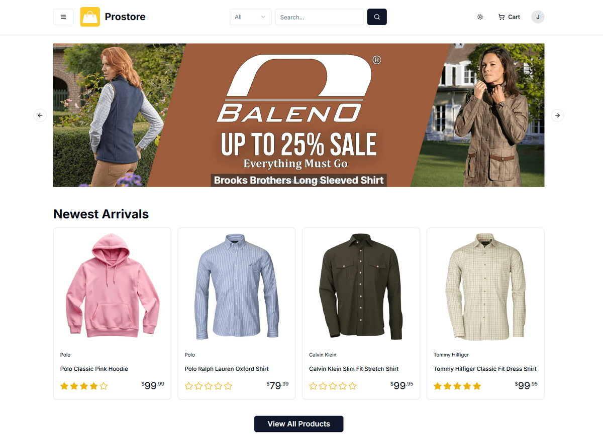 E commerce website.