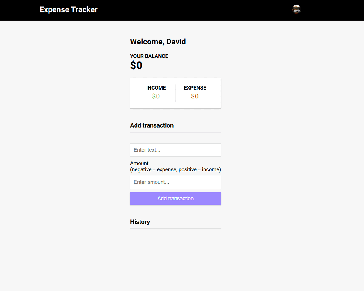 Expense tracker application.