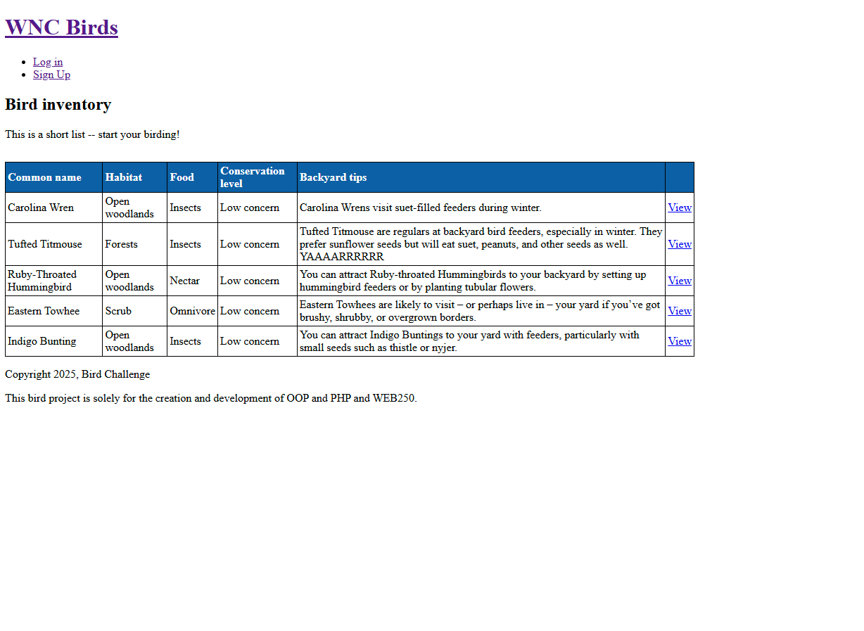 WNC birdswebsite.